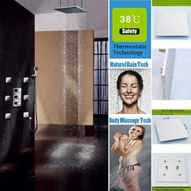 Shower Tap Contemporary LED / Thermostatic / Rain Shower / Sidespray / Handshower Included Brass Chrome