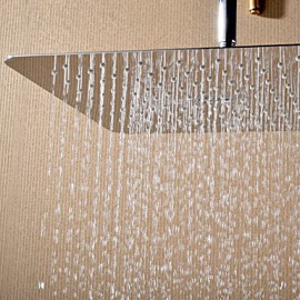 Contemporary Chrome Brass Shower Tap with Air Injection Technology Shower Head