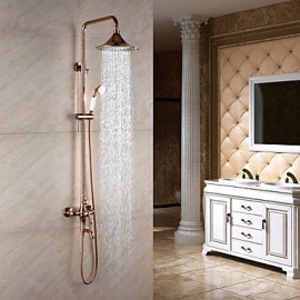 Shower Tap Antique Rain Shower / Handshower Included Brass Rose Gold