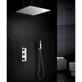 Shower Tap Contemporary Thermostatic / Rain Shower / Handshower Included Brass Chrome