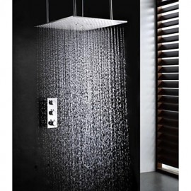 Shower Tap Contemporary Thermostatic / Rain Shower / Handshower Included Brass Chrome