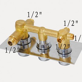 Bathroom Shower With Luxury 8 " Shower Head (Wall Mount) Rainfall Thermostatic 6 Massage Jets Spray Body Shower